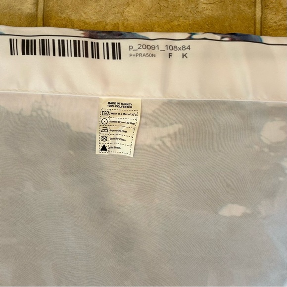 New Winter Wonderland Curtains, One Panel 54”Wx84”L, Sunset in snow-filled woods - Picture 7 of 11